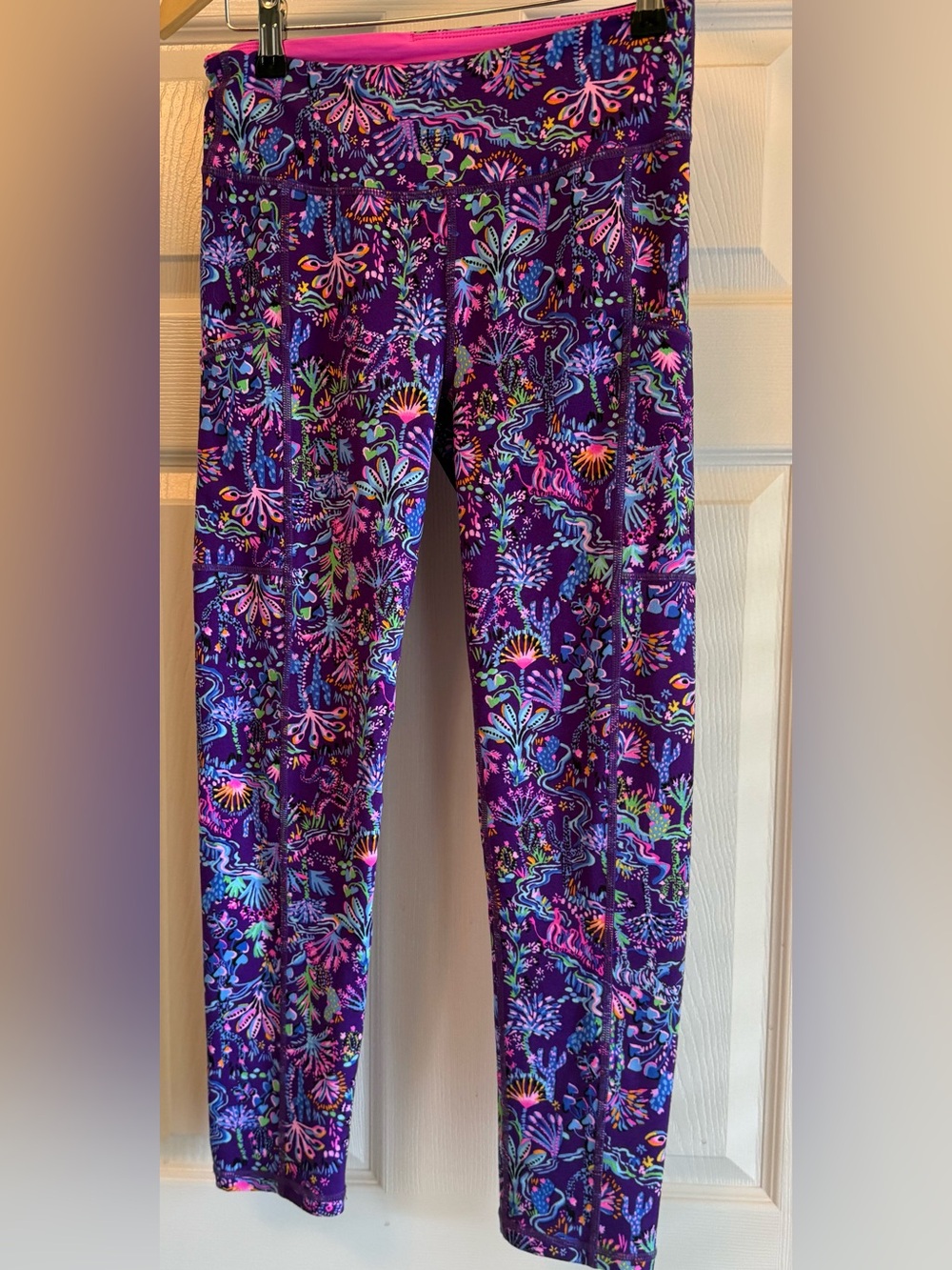 Lilly Pulitzer Purple Multicolor Floral Leggings